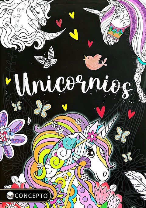 Relax arte serie glitter: Unicornios