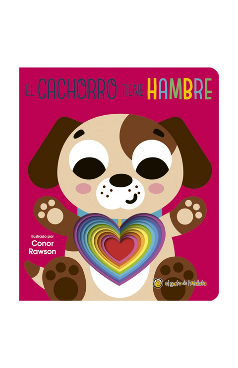 Pequeños amigos. El cachorro tiene hambre