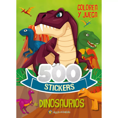 500 stickers de dinosaurios . Colorea y juega