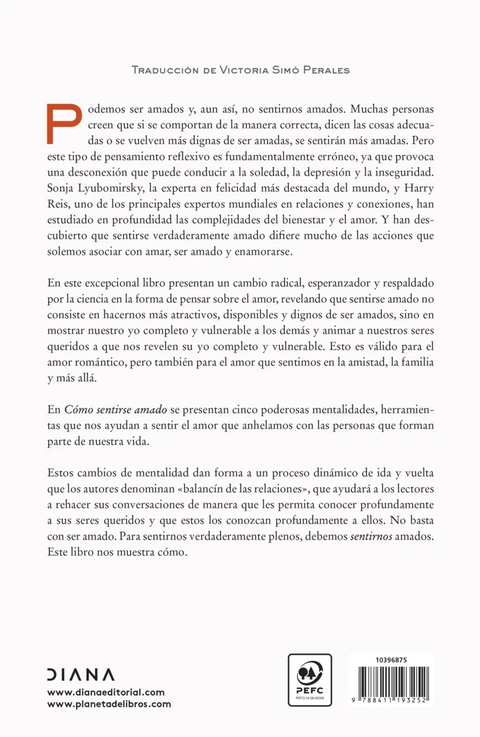 Como sentirse amado - Sonja Lyubomirsky, Harry Reis
