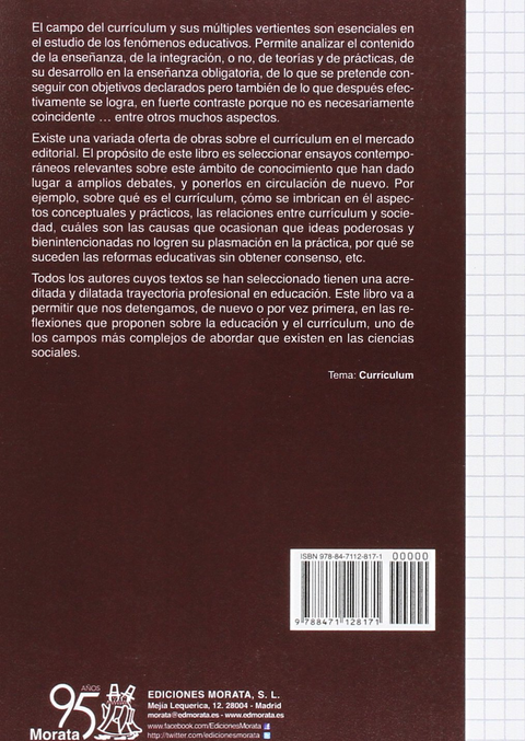 Ensayos sobre el currículum. Teoría y práctica - José Gimeno Sacristán Miguel Ángel Santos