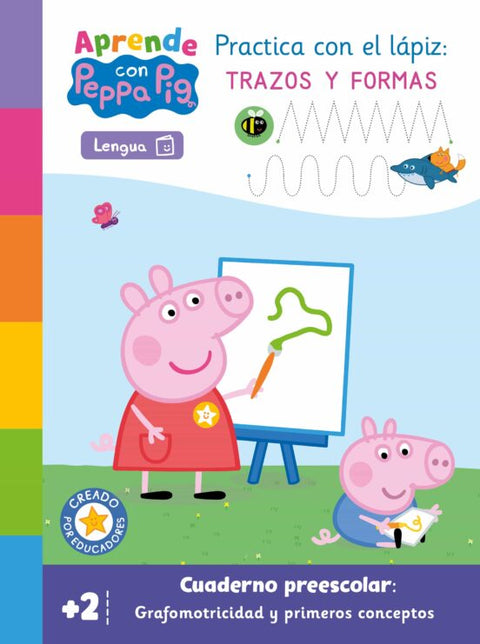 Aprende con Peppa Pig - Practica con el lápiz trazos y formas