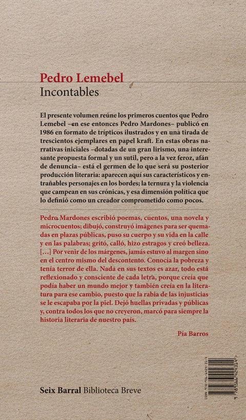 Incontables - Pedro Lemebel