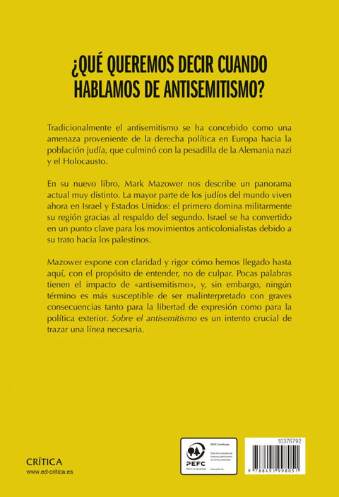 Sobre el antisemitismo - Mark Mazower