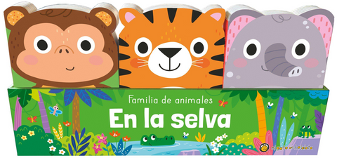 En la selva: elefante , mono y tigre – Familia de animales