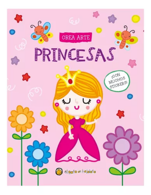 Crea arte princesas: Lapices, borradores y stickers