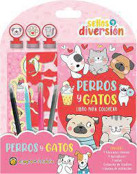 Perros Y Gatos Set Para Divertirse Sellos