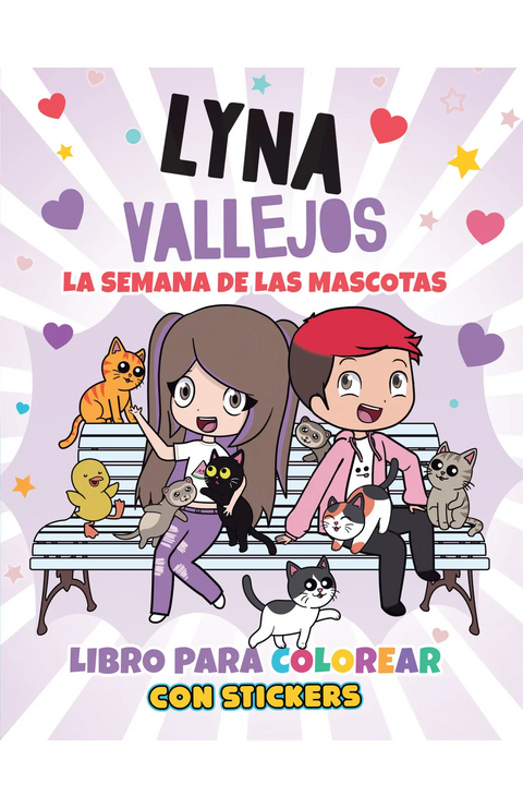 La semana de las mascotas. Libro para colorear con stickers - Lyna Vallejos