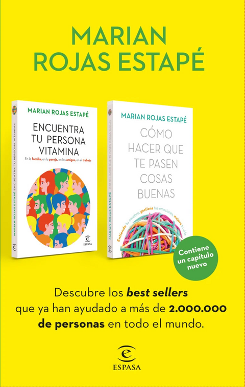 Estuche Como hacer que te pasen cosas buenas + Encuentra tu persona vitamina - Marian Rojas Estape