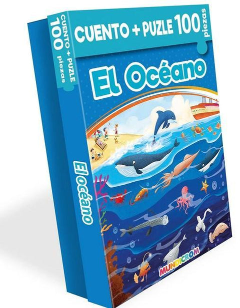 El oceano: Cuento + puzzle 100 piezas